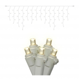 9 foot Wide Angle White Icicle LED Strand: Clear Lights